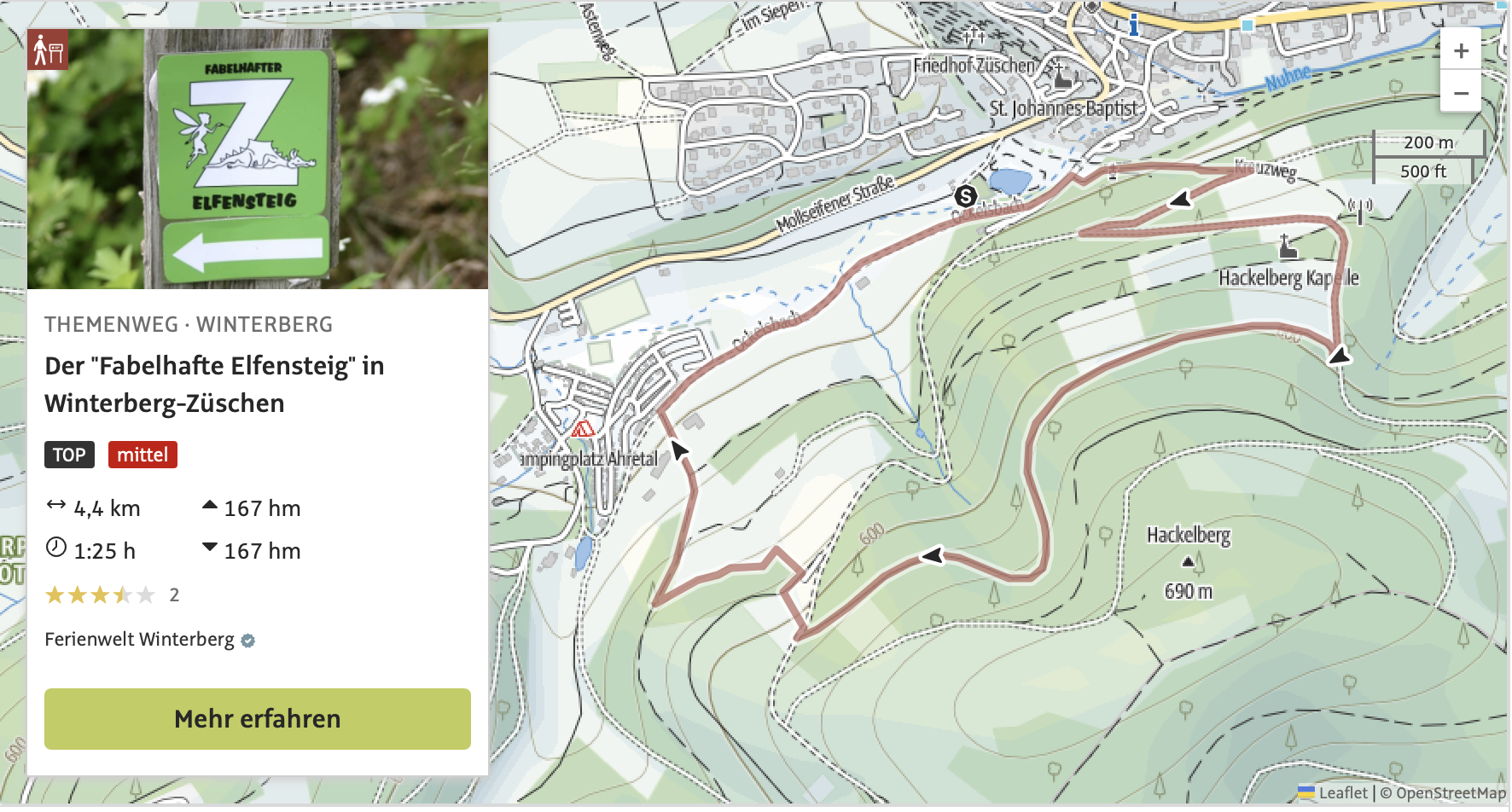 Wanderweg Elfensteig