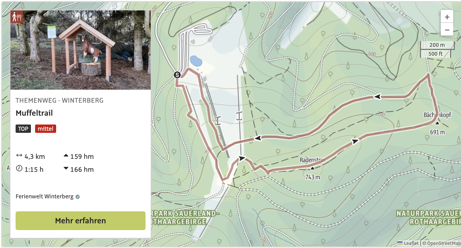 Wanderweg Muffeltrail