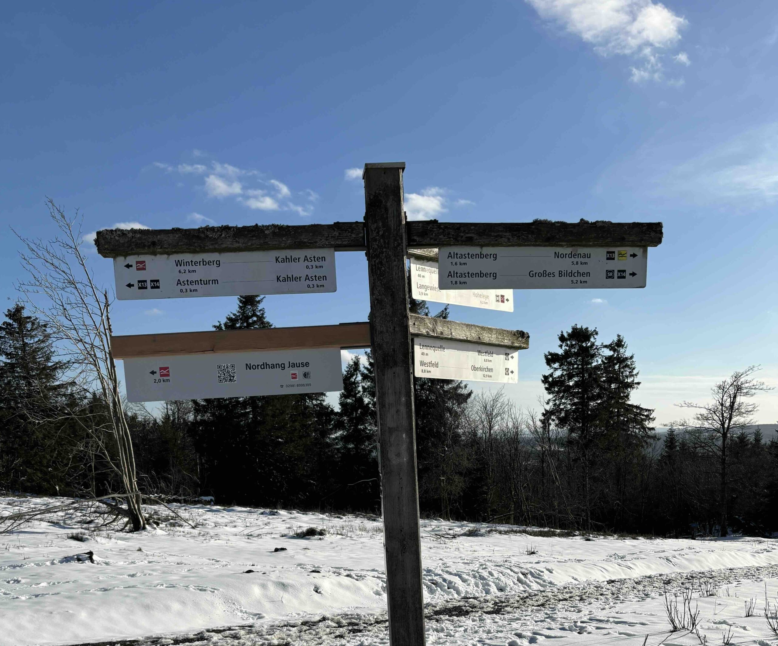 Kahler Asten Wanderschild