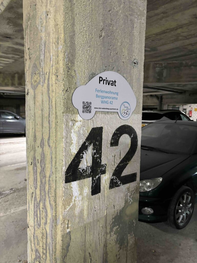 Parkplatz in der Tiefgarage Fewo Bergpanorama